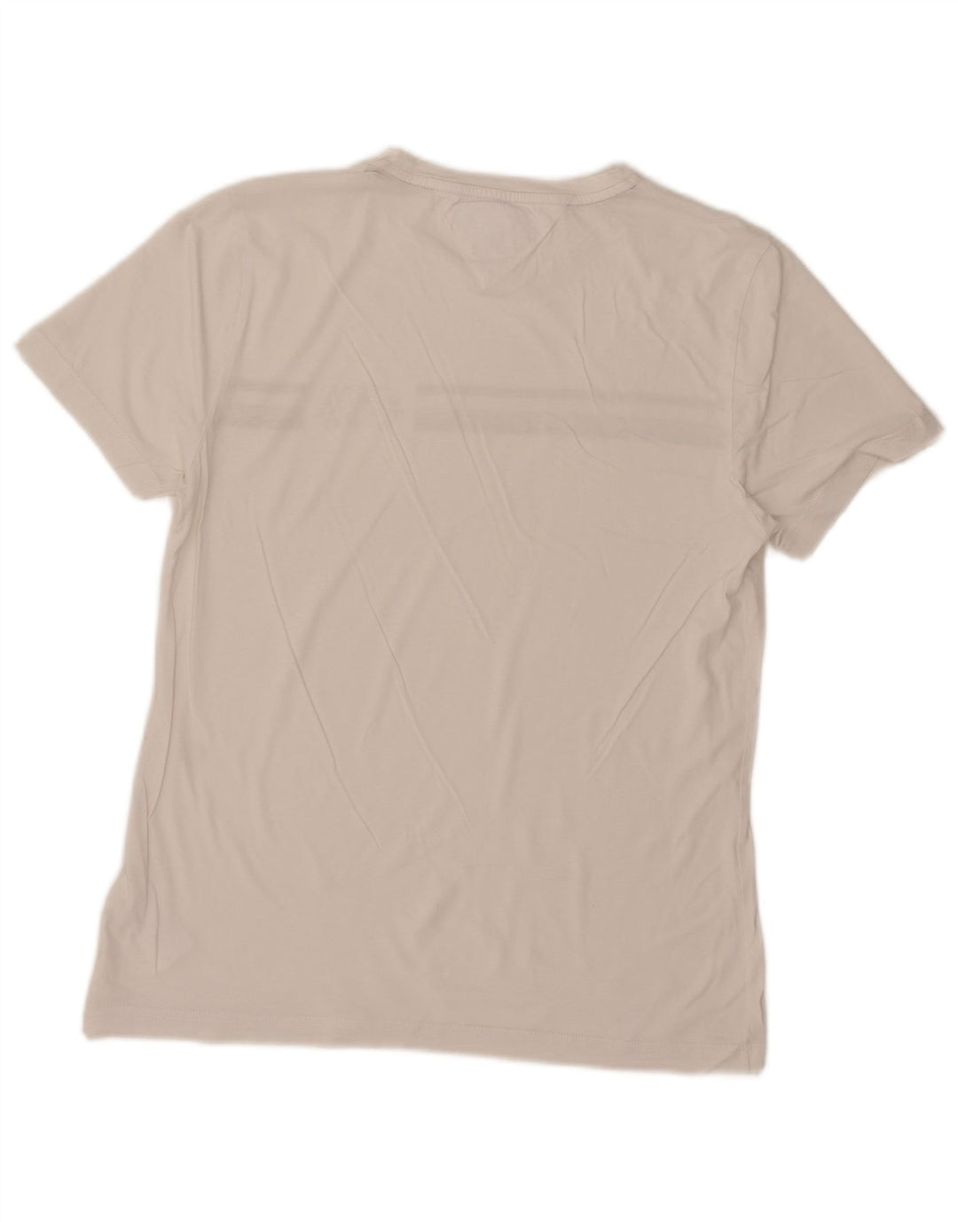 Tommy Hilfiger Herren-T-Shirt-Oberteil, groß, weiß gestreift, Baumwolle