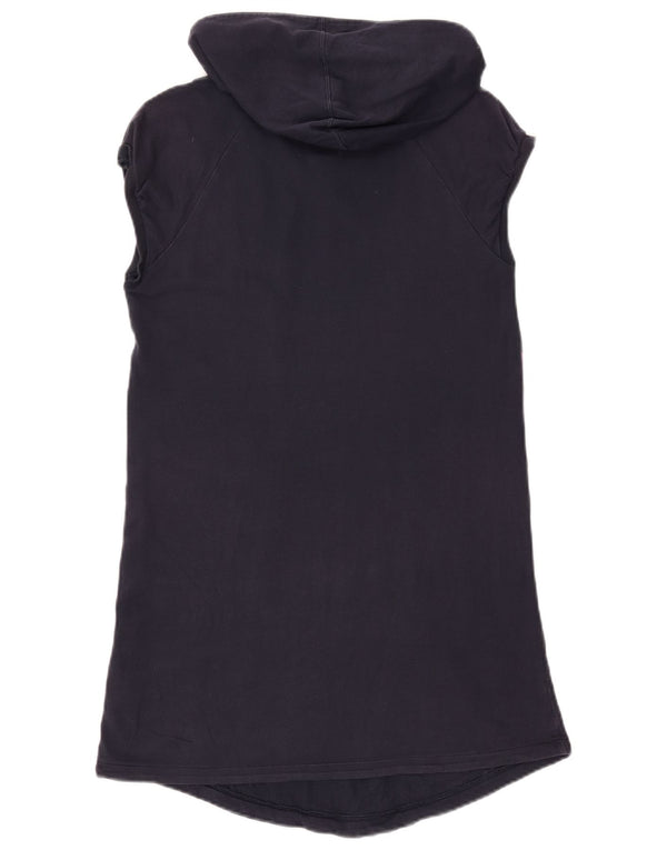 Adidas Damen Graphic Ärmelloser Kapuzenpullover UK 12 Medium Marineblau