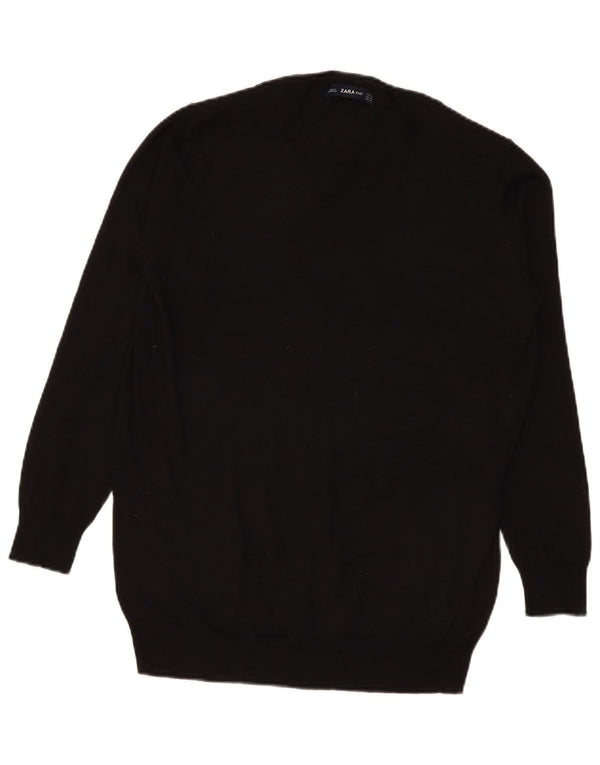 Zara Damen-Pullover mit Rundhalsausschnitt, Gr. 14, mittelschwarz