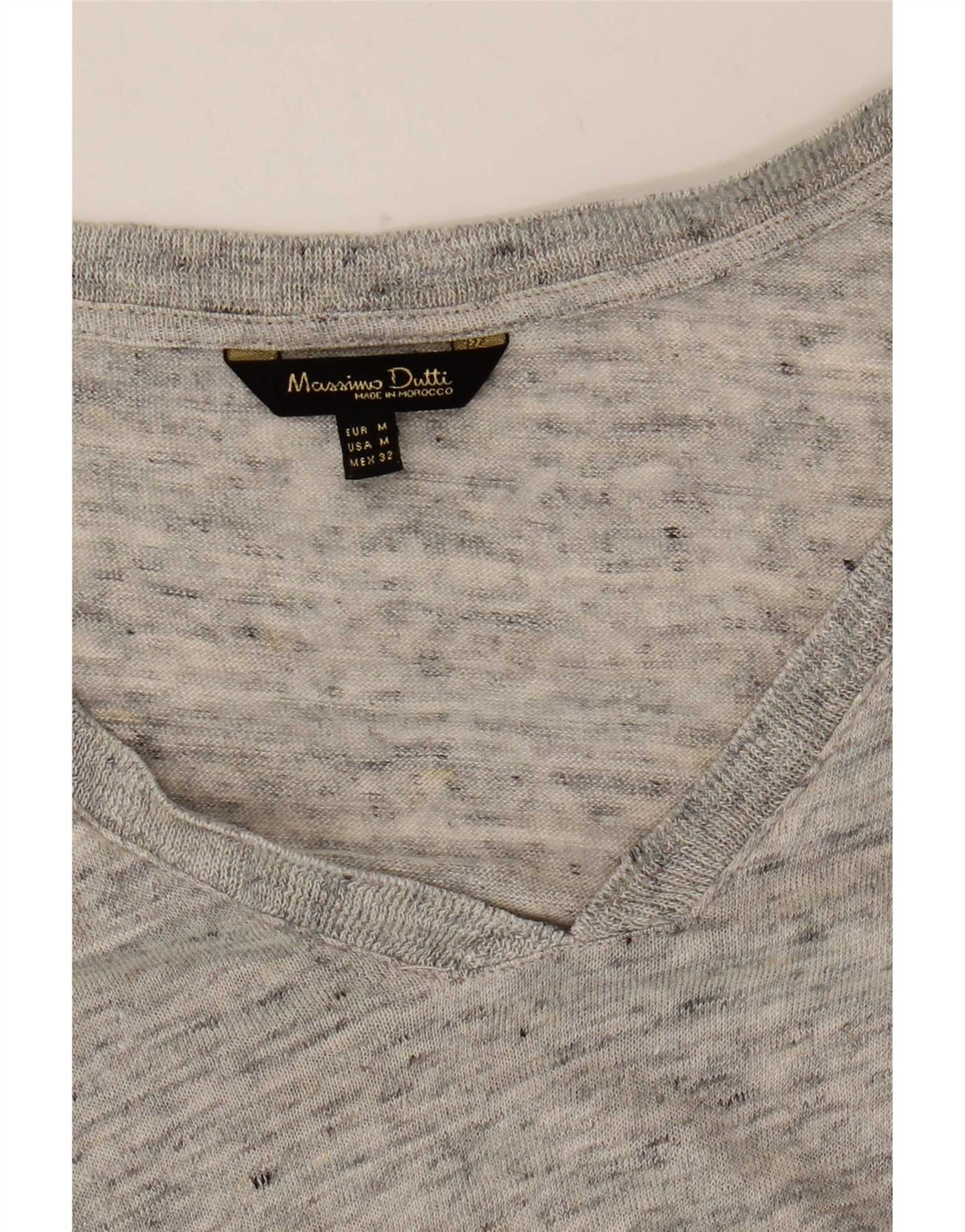 Massimo Dutti Damen Top Langarm UK 12 Mittelgrau meliert
