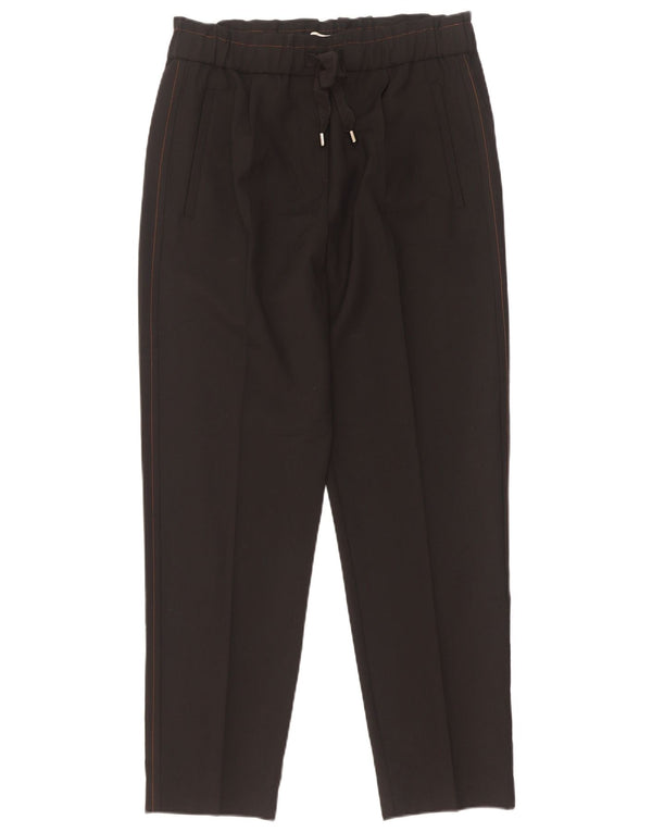 Reiss Damen Tapered Chino Hose UK 8 Small W30 L28 Schwarze Wolle