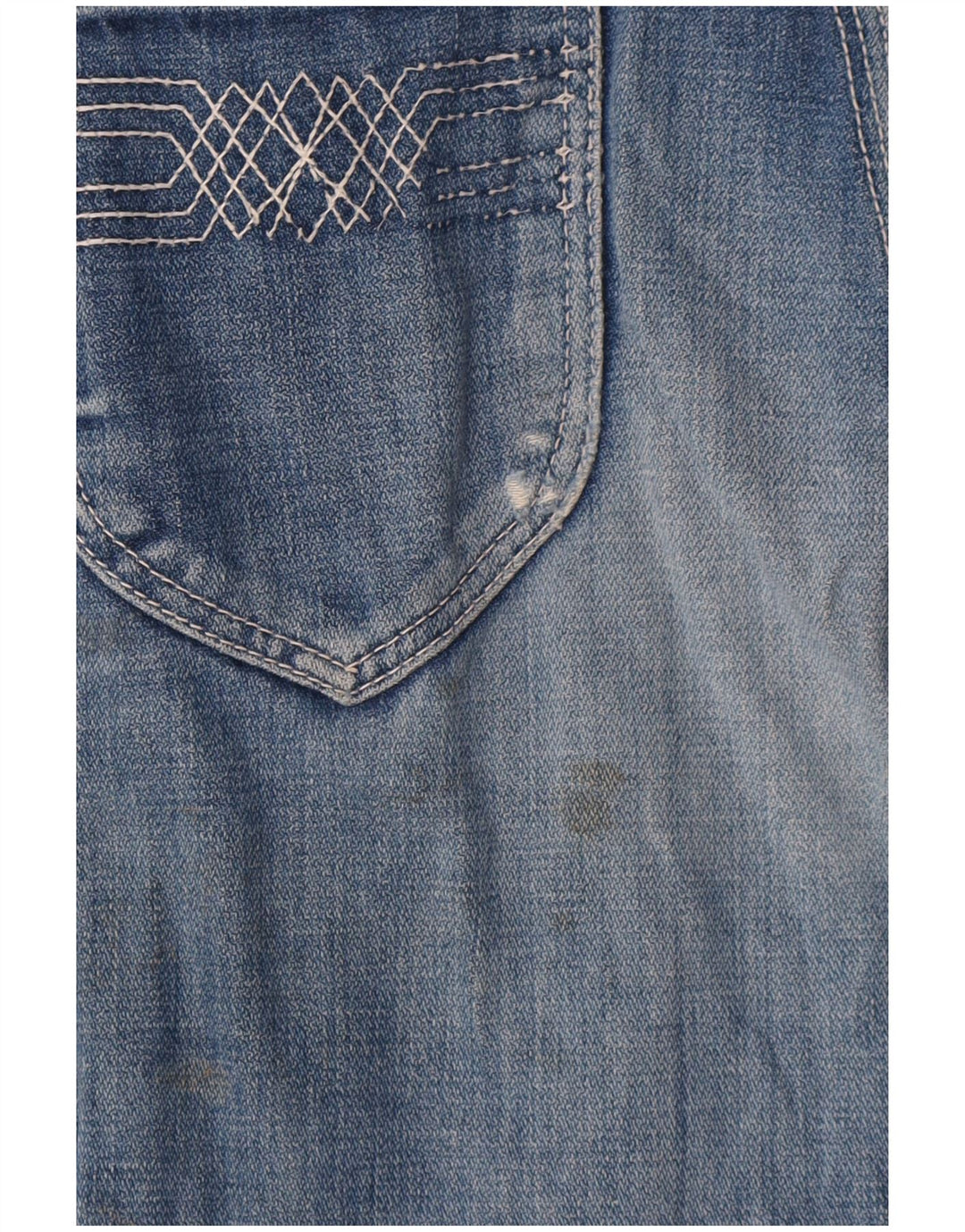 Wrangler Damen Distressed Denim Shorts W29 Mittelblau