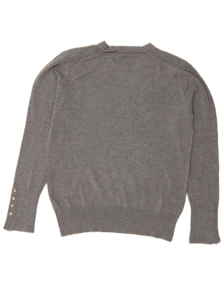 Zara Damen-Pullover mit Rundhalsausschnitt, Größe 44, Grau