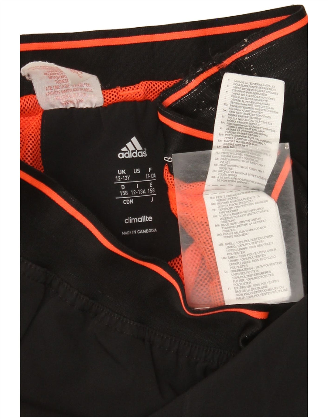 Adidas Jungen MESSI Trainingshose 12–13 Jahre, schwarzes Polyester