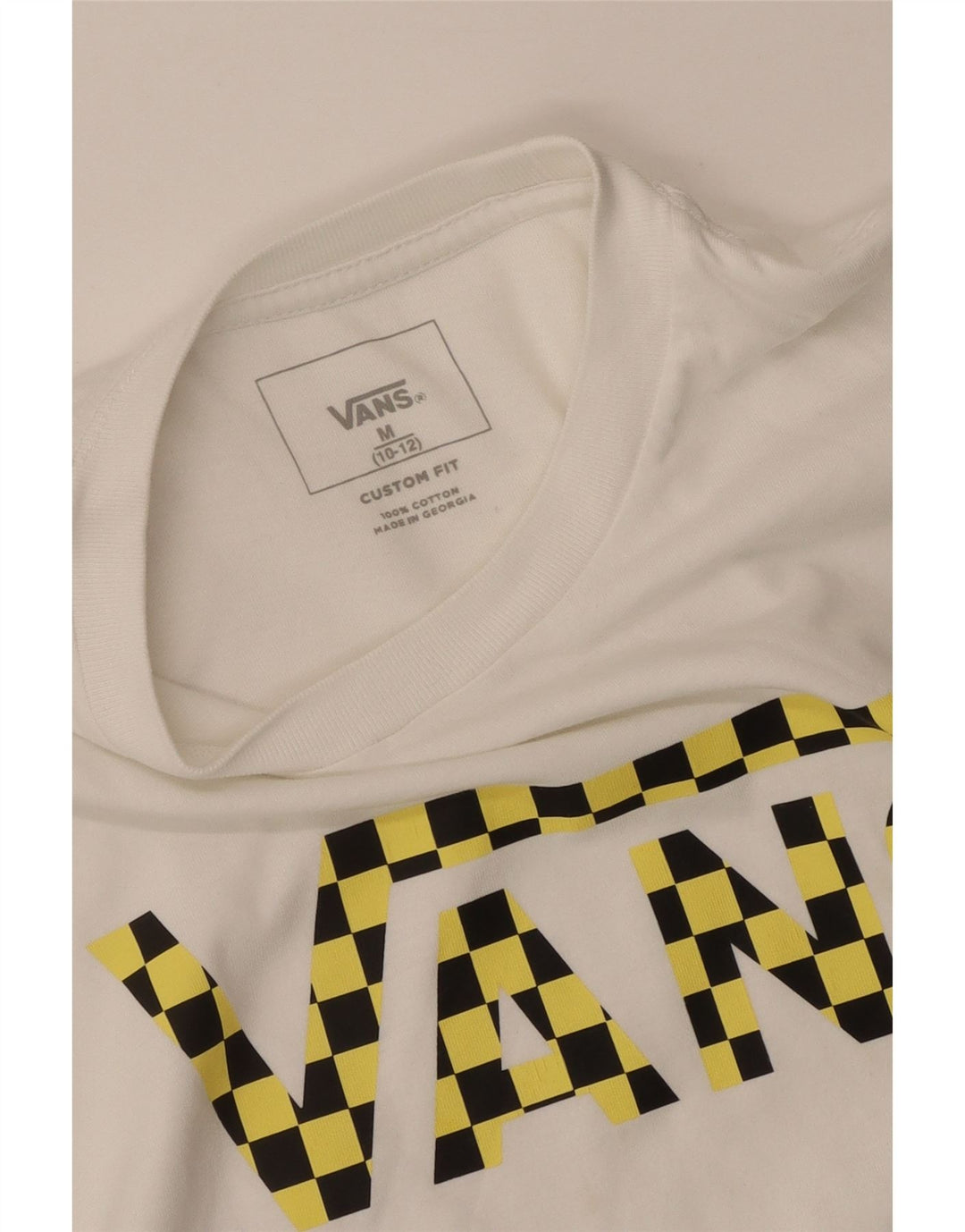 Vans Custom Fit Grafik-T-Shirt für Jungen, 10–11 Jahre, mittelweiße Baumwolle