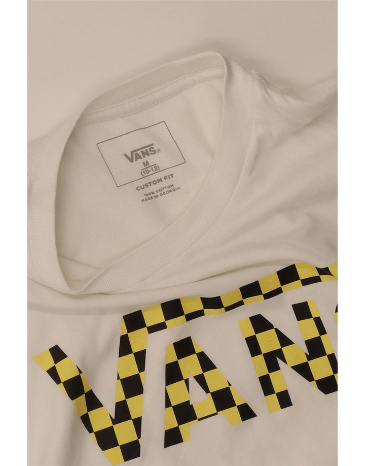Vans Custom Fit Grafik-T-Shirt für Jungen, 10–11 Jahre, mittelweiße Baumwolle