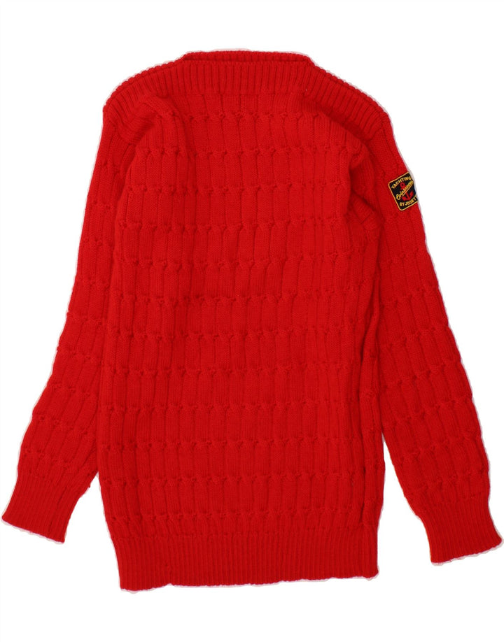 VINTAGE Womens Boat Neck Jumper Sweater IT 48 XL Red Vintage Vintage and Second-Hand Vintage from Messina Hembry 