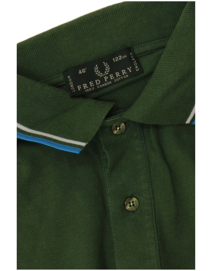 Fred Perry Herren-Poloshirt, große grüne Baumwolle