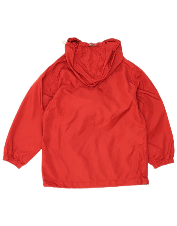 NAPAPIJRI Geographic Graphic Kapuzen-Regenjacke für Jungen, 5–6 Jahre, rotes Nylon