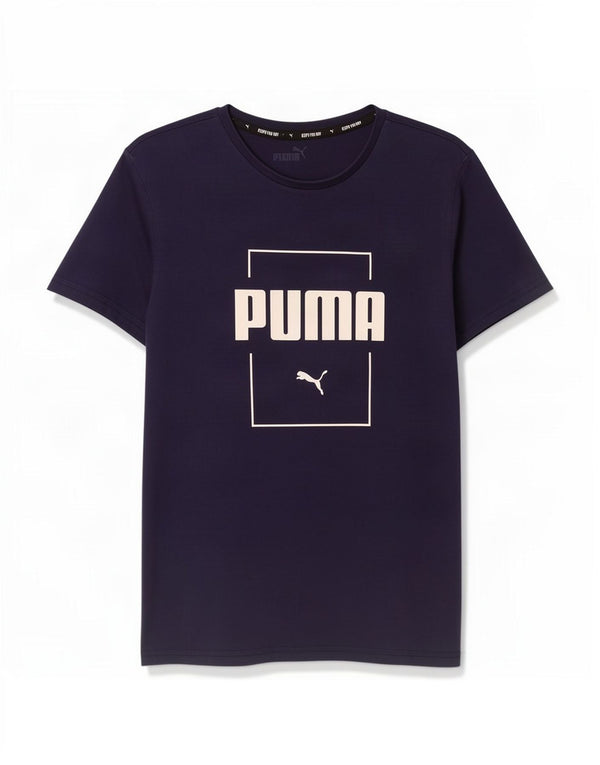 Puma Grafik-T-Shirt für Jungen, 15–16 Jahre, marineblaue Baumwolle