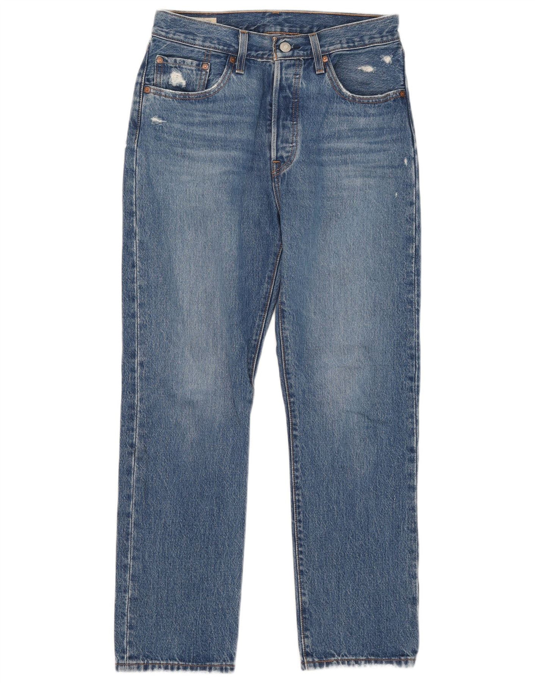 Levi's Damen 501 Straight Jeans W27 L29 Blaue Baumwolle