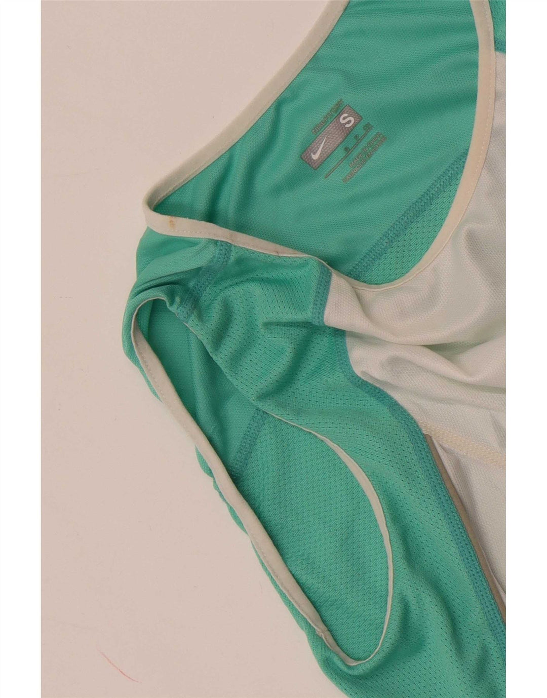 Nike Damen Crop Vest Top UK 8 Small Weiß Farbblock