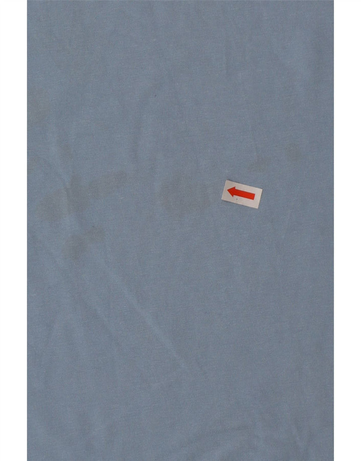 Crew Clothing Herren-T-Shirt-Oberteil aus mittelblauer Baumwolle