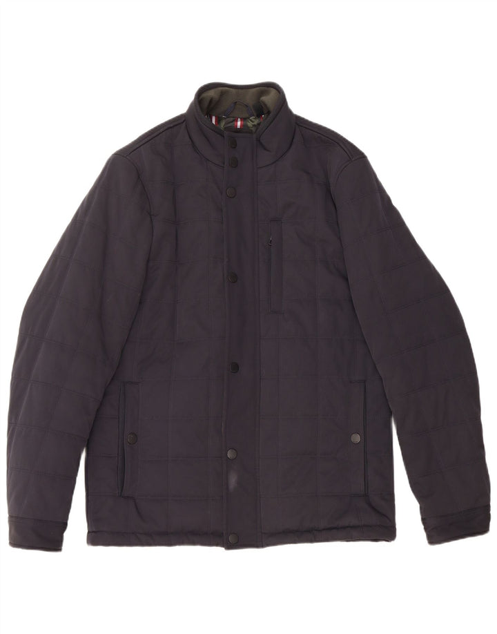 TED BAKER Wattierte Herrenjacke, Größe 3, Mittel, Marineblau, Polyester