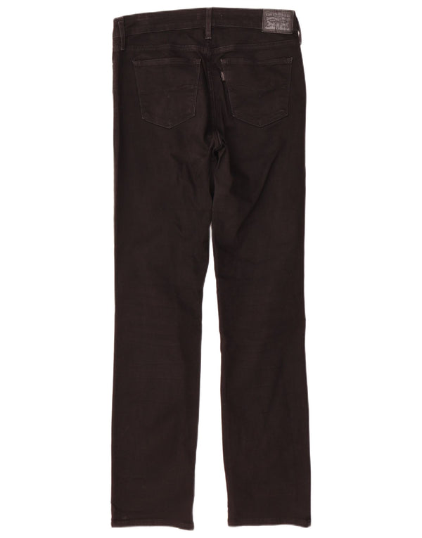Levi's Damen 712 Slim Jeans W30 L32 Schwarze Baumwolle