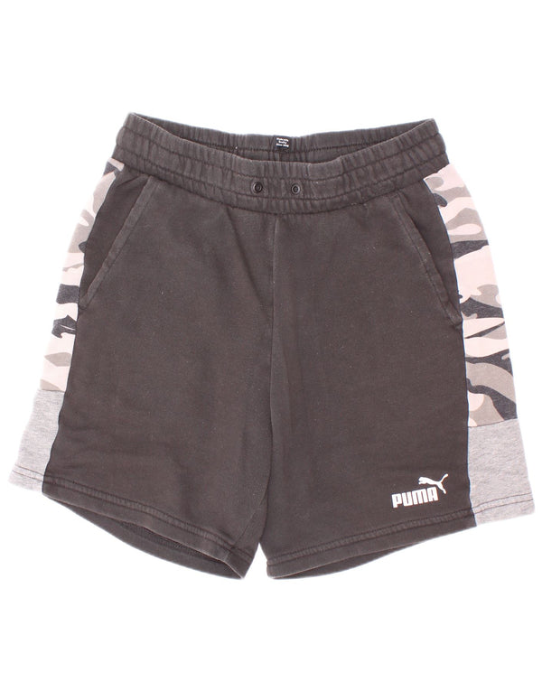 Puma Jungen Sportshorts 13–14 Jahre, schwarze Camouflage-Baumwolle