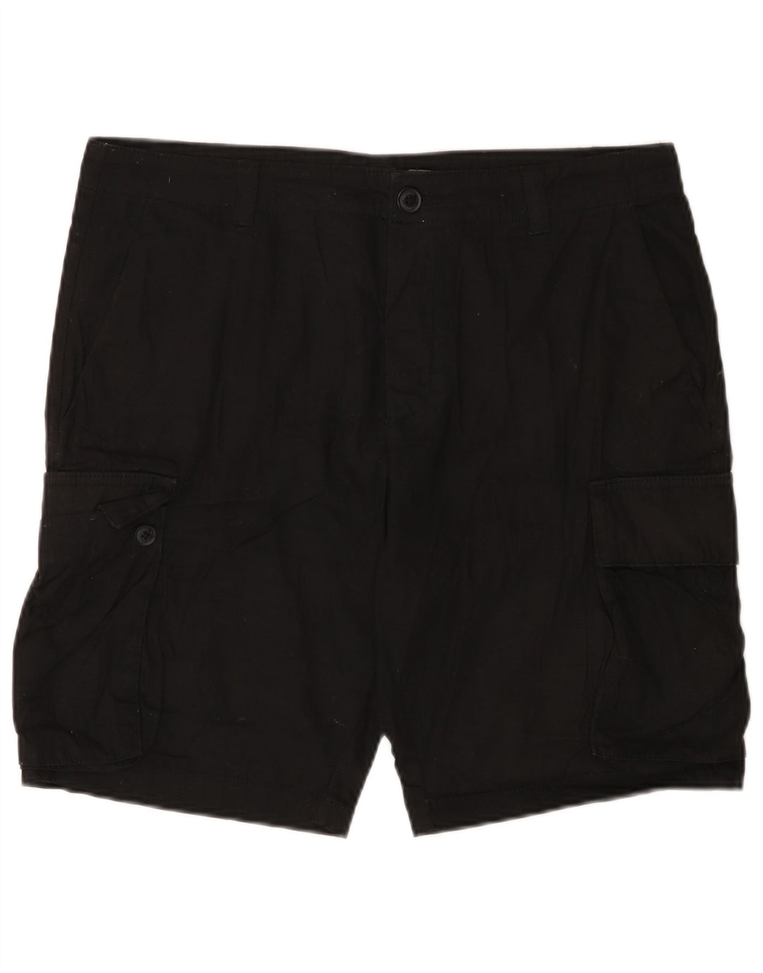 French Connection Herren-Cargoshorts, Größe L, W36, schwarze Baumwolle
