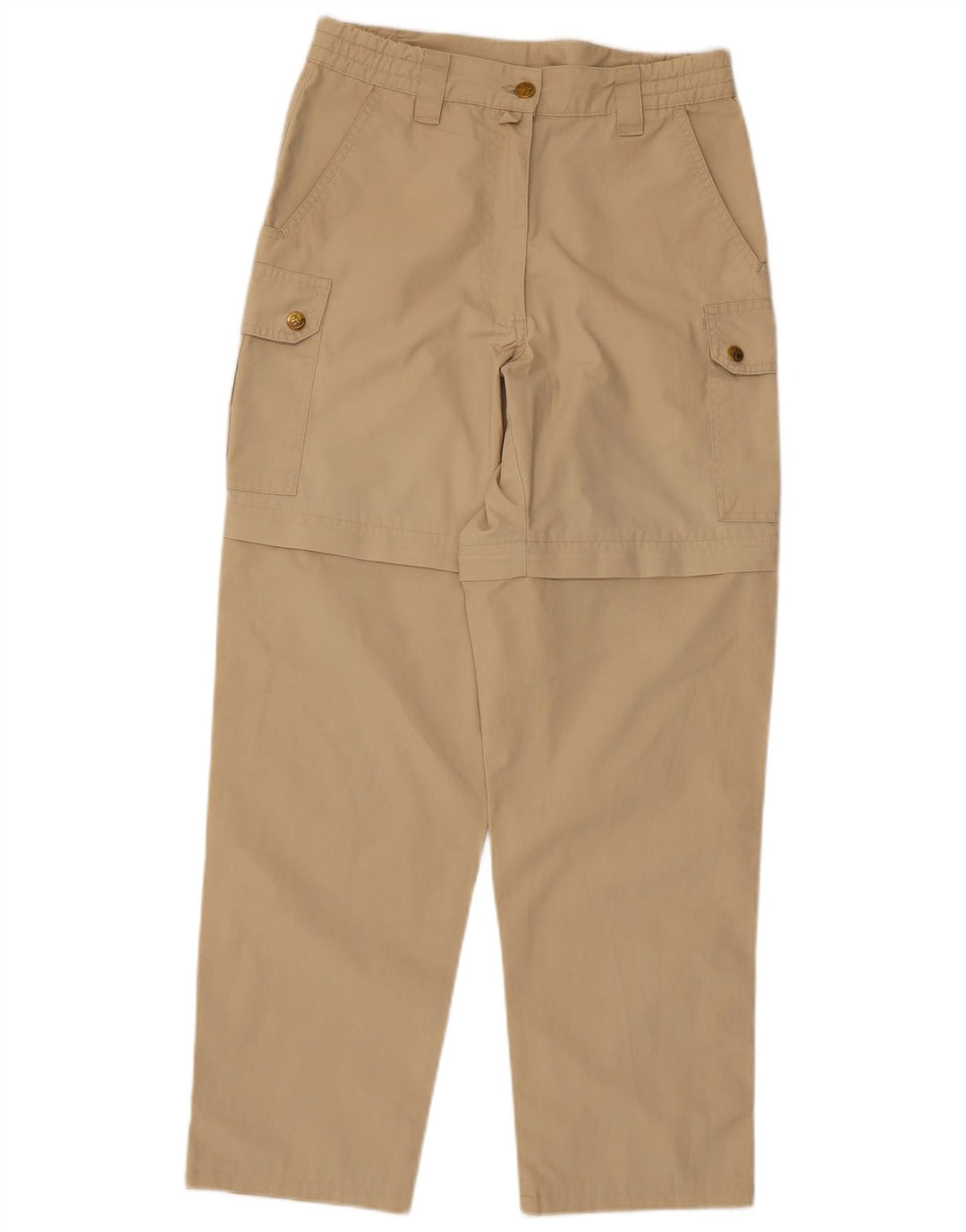 Jack Wolfskin Damen Gerade Cargohose W27 L28 Beige Polyester