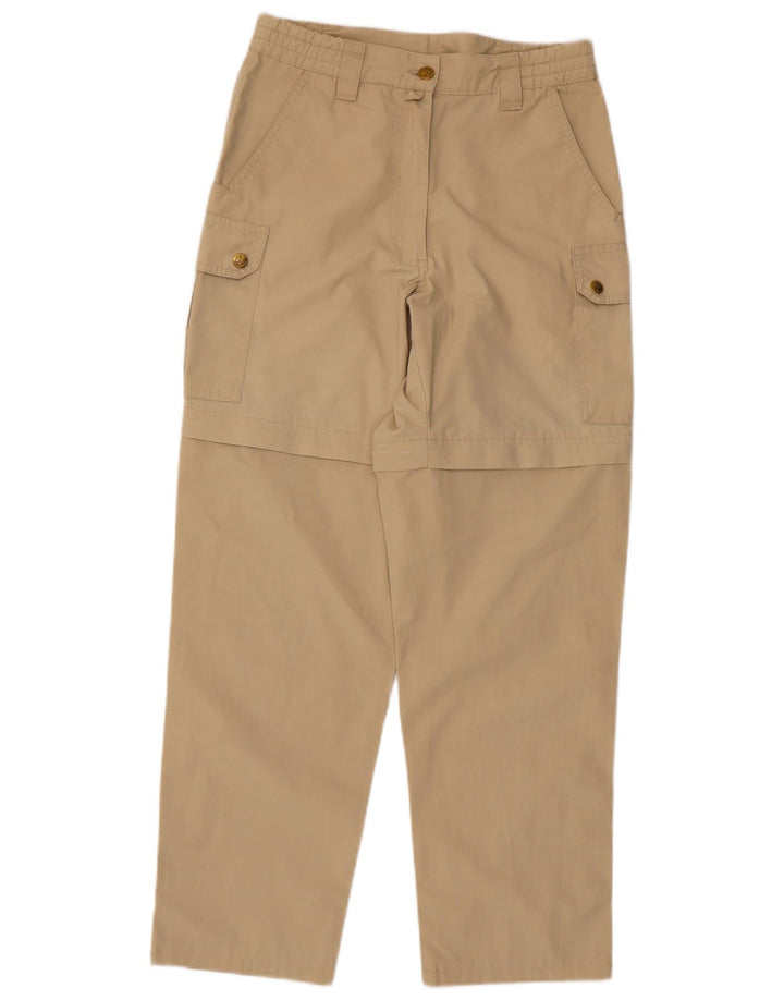 Jack Wolfskin Damen Gerade Cargohose W27 L28 Beige Polyester