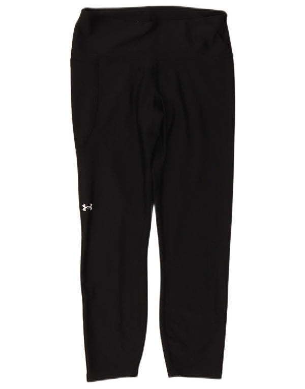 Under Armour Damen Heat Gear Capri Leggings UK 12 Medium Schwarz