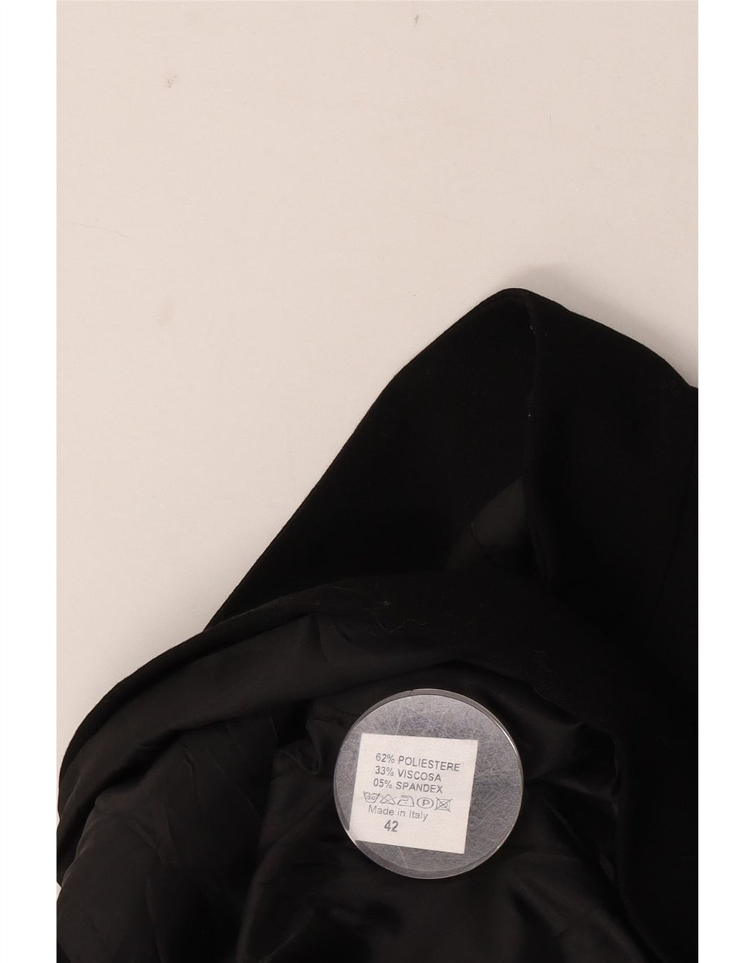 Vintage Damen Blazer Jacke IT 42 Medium Schwarz Polyester