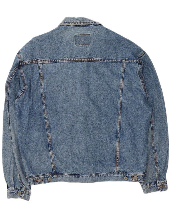 Casucci Herren Jeansjacke UK 42 XL Blaue Baumwolle