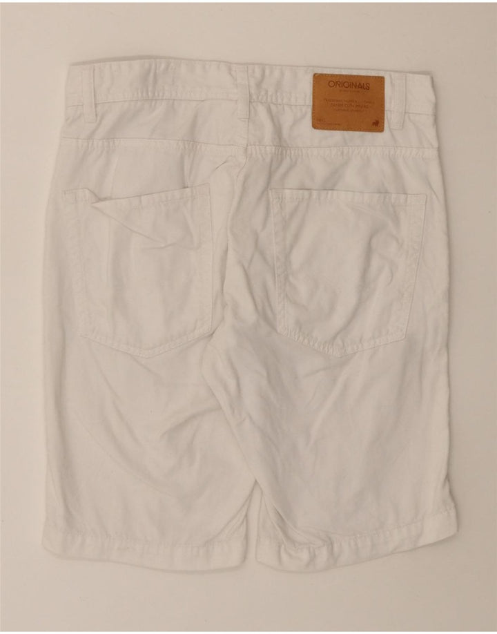 JACK & JONES Herren Jeansshorts W30 mittelweiße Baumwolle