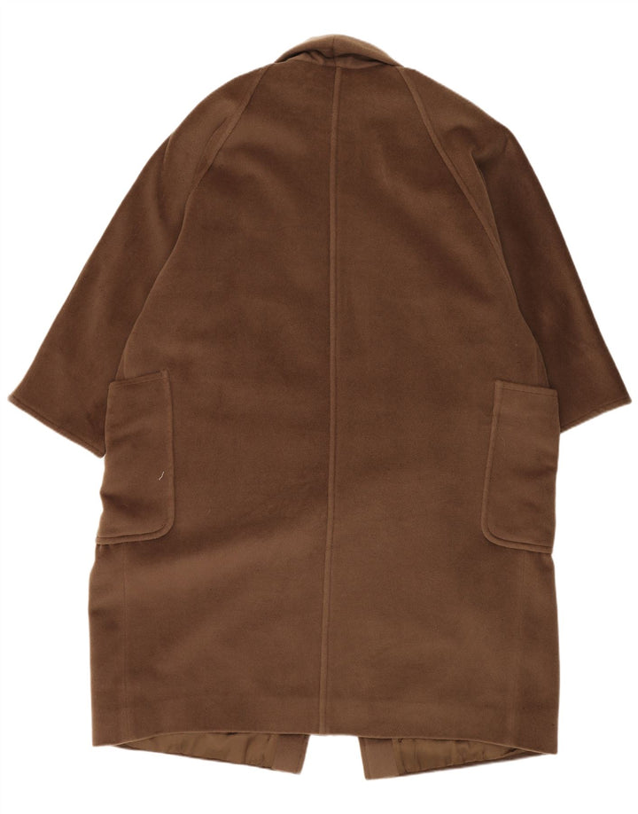 Max Mara Damen Übergroßer Mantel UK 12 Mittelbraune Wolle