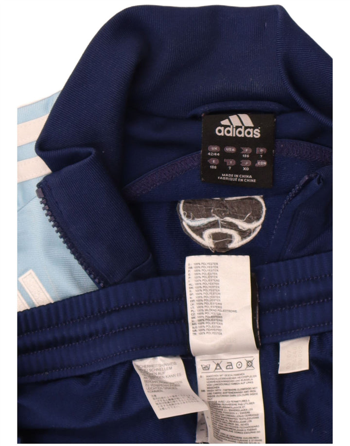 Adidas Herren-Trainingsanzug, UK, Größe 42/44, groß, marineblau, Farbblock-Polyester