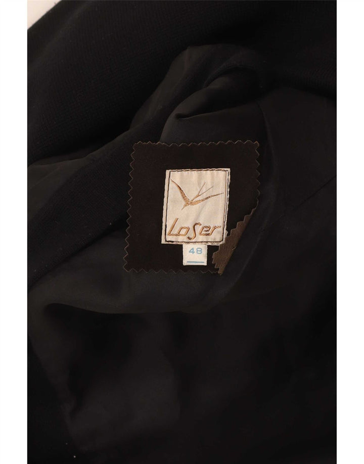 Vintage Damen Bomberjacke mit normaler Passform, IT 48, mittelbraun, Farbblock