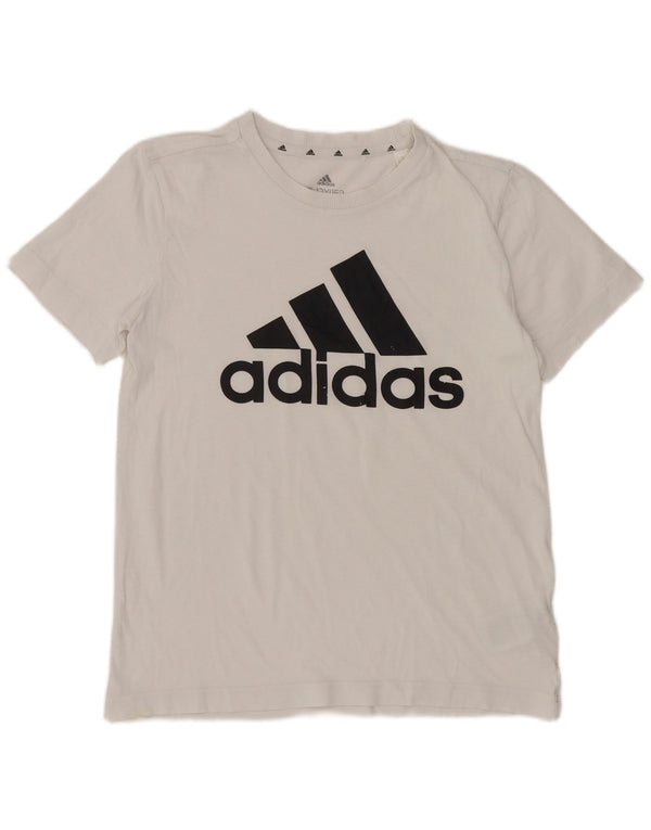 Adidas Jungen T-Shirt mit Grafik, 11–12 Jahre, weiße Baumwolle
