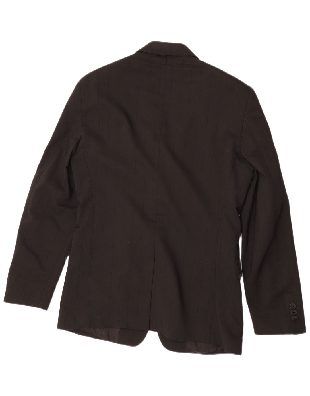 Versace Herren-Blazer mit 3 Knöpfen, IT 48, mittelschwarz, Nadelstreifen, klassisch