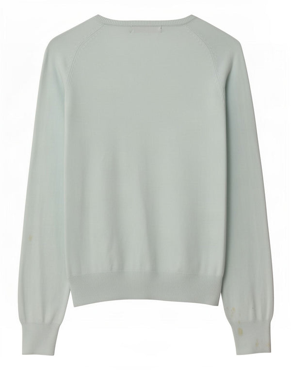 Zara Damen-Cardigan-Pullover UK 14 Große blaue Baumwolle