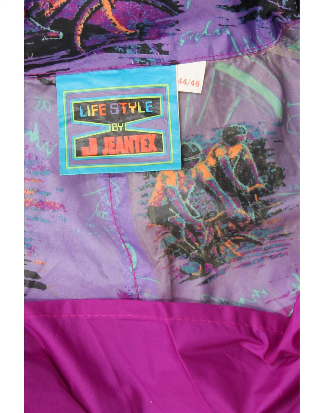 J JEANTEX Herren-Pullover mit Kapuze, Regenjacke, UK 44/46, 2XL, Lila, Farbblock