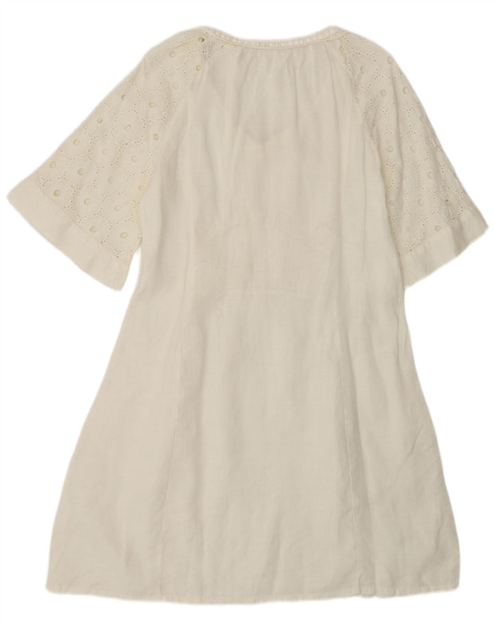 Vintage Damen A-Linie Kleid UK 14 Medium Beige