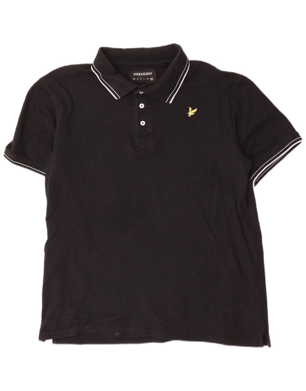 Lyle & Scott Herren Poloshirt 2XL Schwarz Baumwolle