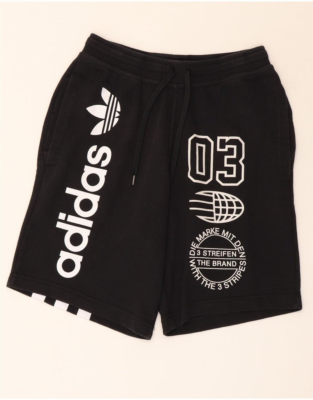ADIDAS Herren Graphic Sport Shorts Small Schwarz Baumwolle