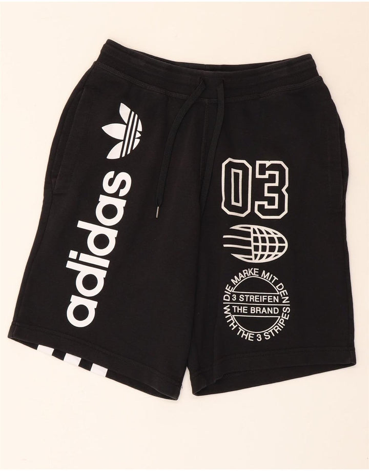 ADIDAS Herren Graphic Sport Shorts Small Schwarz Baumwolle