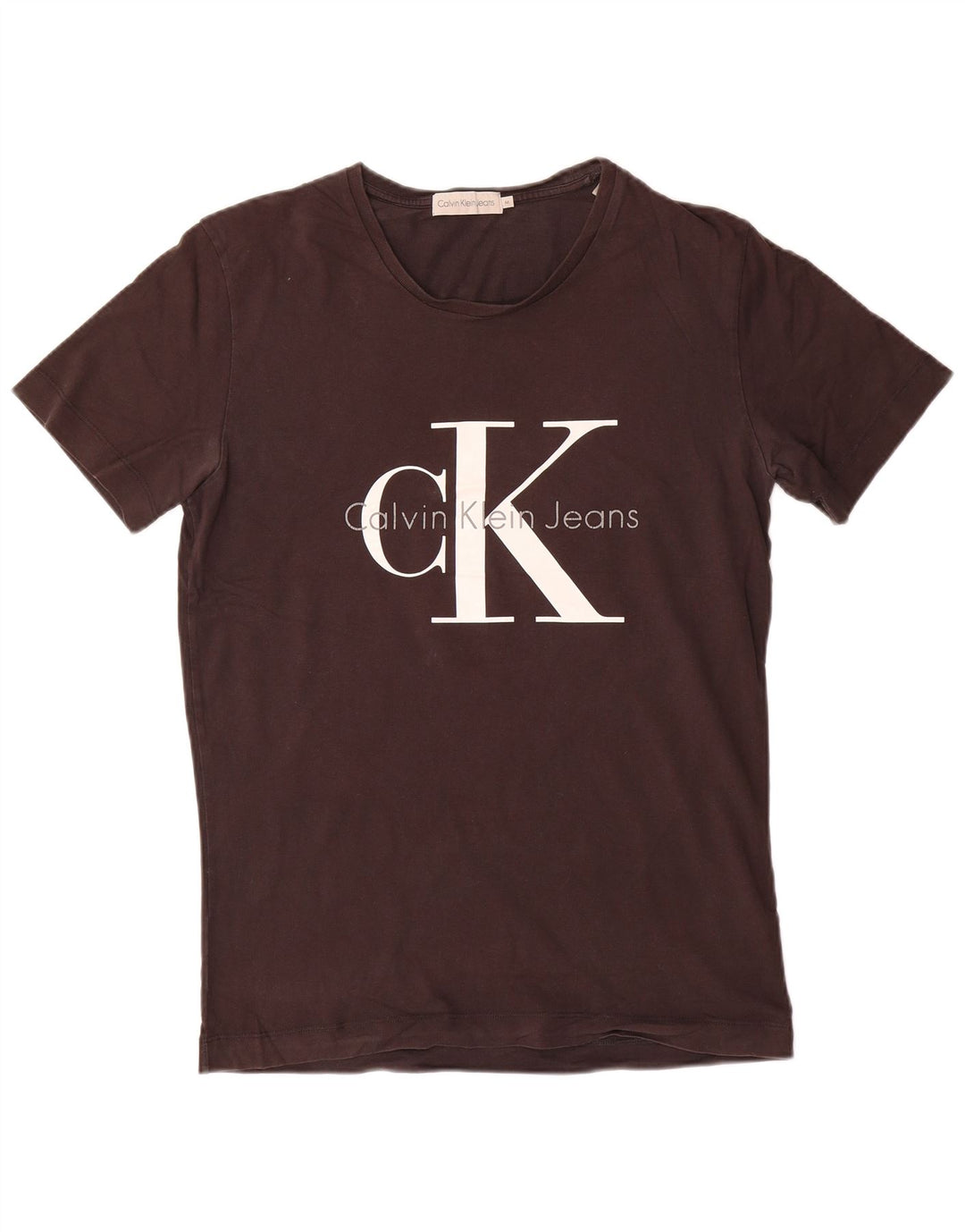 CALVIN KLEIN JEANS Herren-T-Shirt mit Grafik, mittelgraue Baumwolle