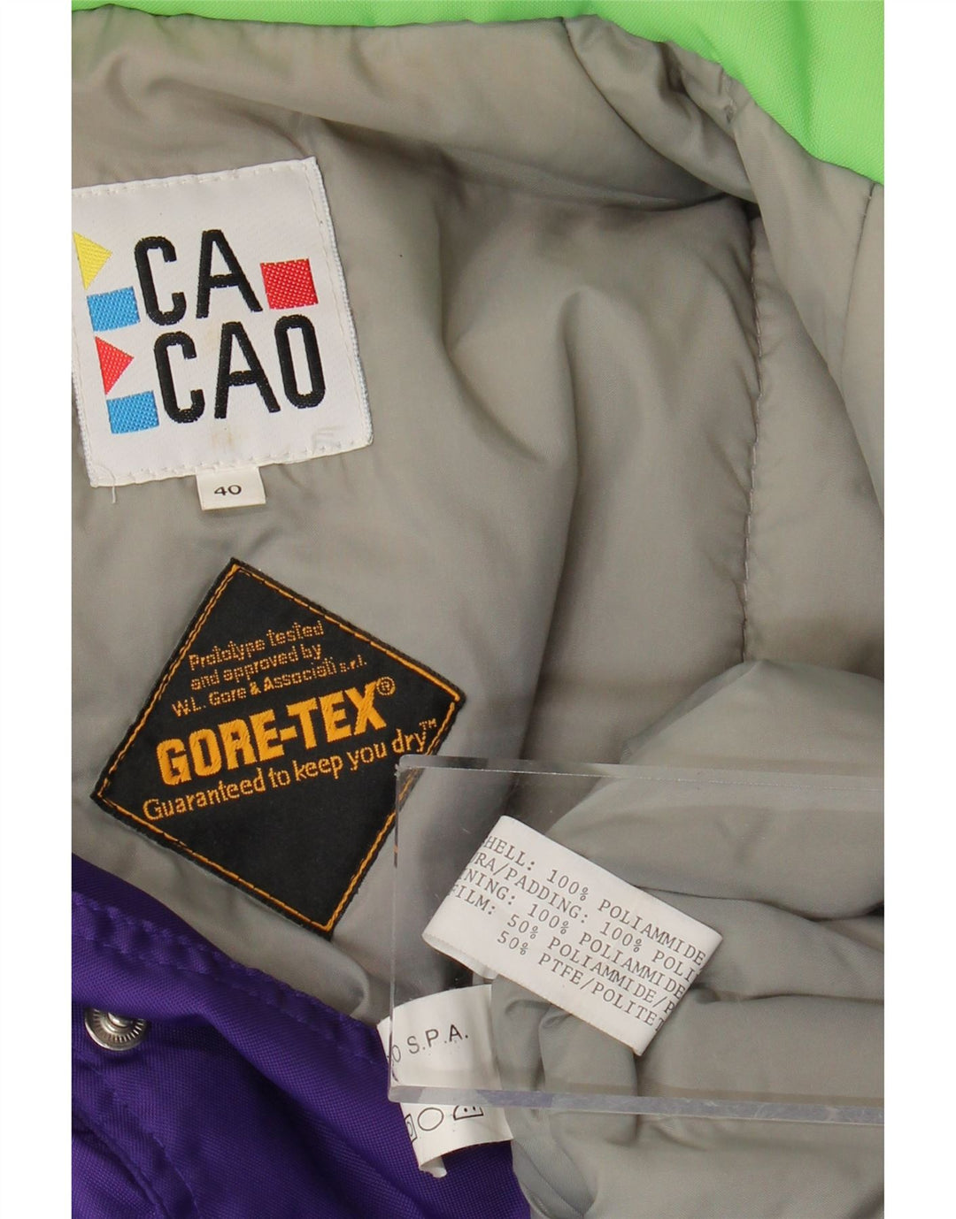 Cacao Herren Skijacke US 40 Large Lila Polyamid