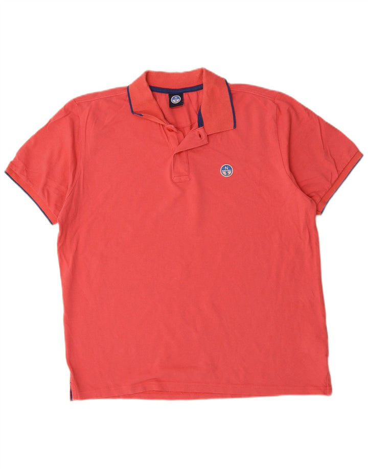 NORTH SAILS Herren-Poloshirt aus mittelroter Baumwolle