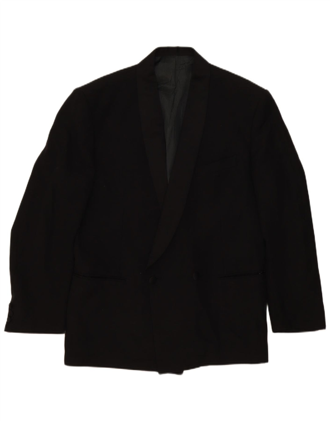 Lebole Herren Zweireihiger Blazer IT 52 XL Schwarze Schurwolle