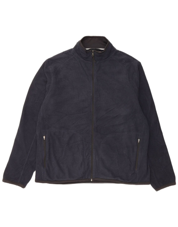 Marks & Spencer Herren Fleecejacke UK 42 XL Marineblau Polyester