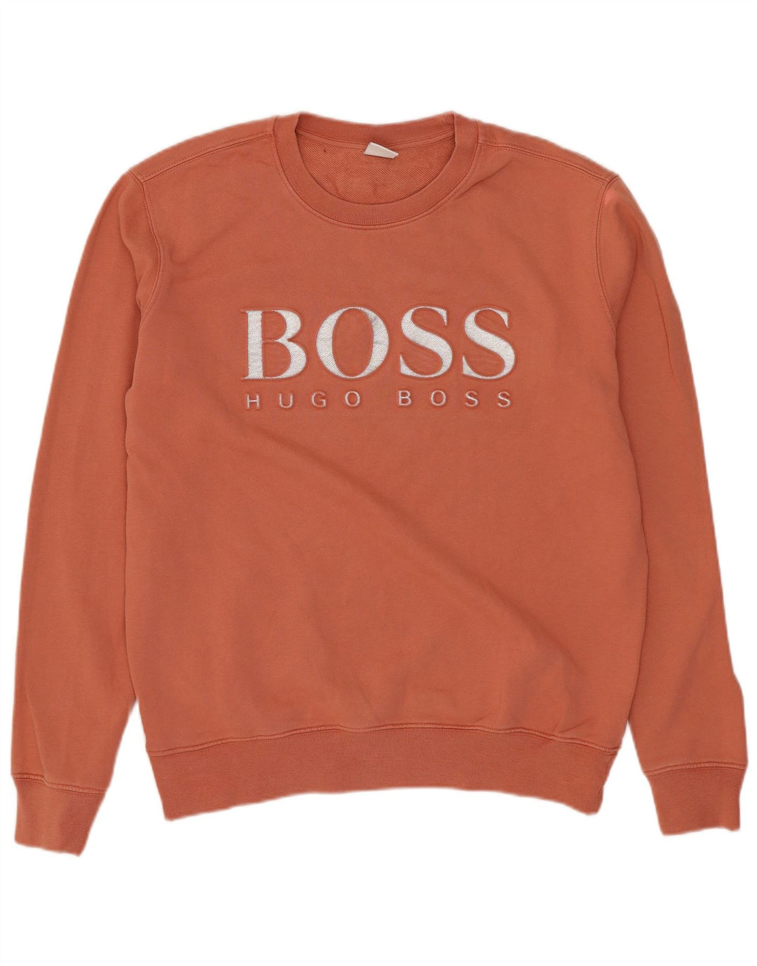 Hugo Boss Damen Grafik-Sweatshirt-Pullover UK 12 Mittelorange