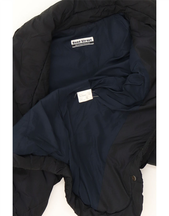 BOND STREET Womens Padded Blazer Jacket IT 44 Medium Navy Blue Polyester Vintage Bond Street and Second-Hand Bond Street from Messina Hembry 