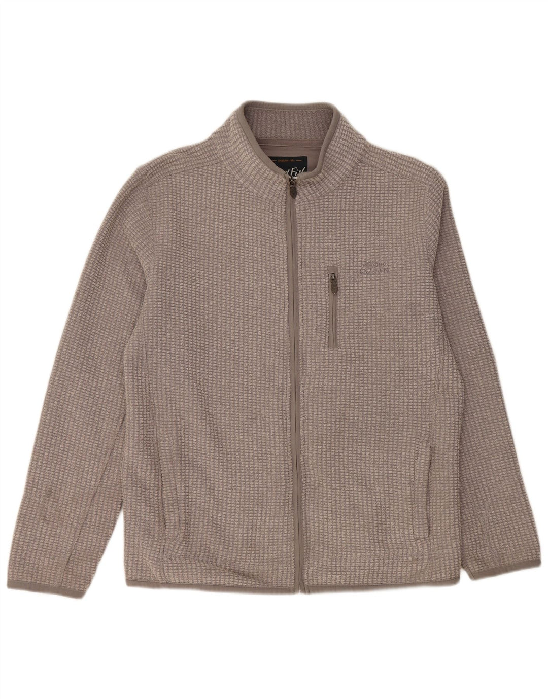 WEIRD FISH Herren Fleecejacke UK 40 Large Grau Polyester