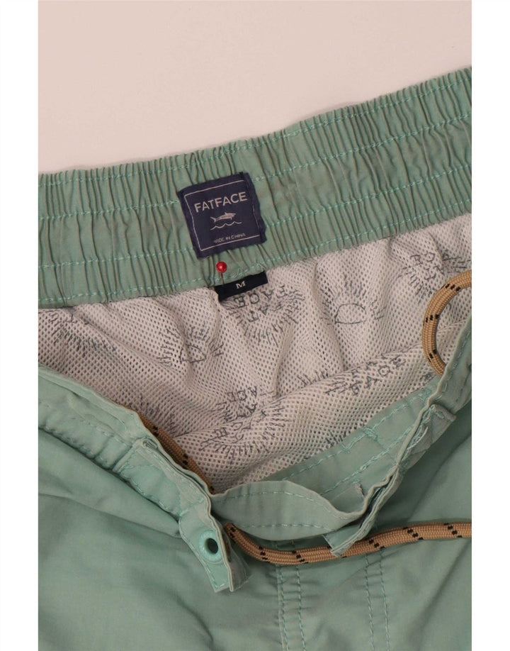 Fat Face Herren-Badeshorts aus mittelgrüner Baumwolle