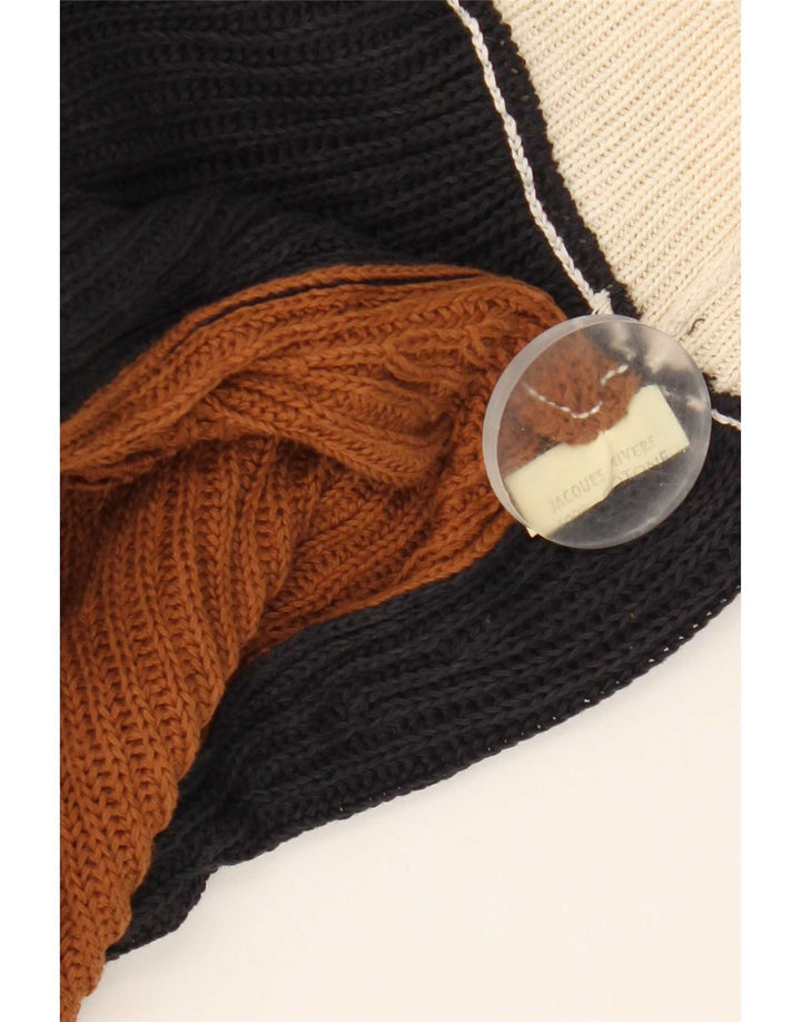 Vintage Damen Pullover mit 1/2-Ärmeln und U-Boot-Ausschnitt, Größe 44, mittelmehrfarbig