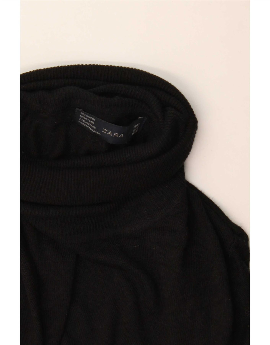 Zara Damen-Pullover mit Rollkragen, Gr. 10, Größe S, Schwarz, Viskose