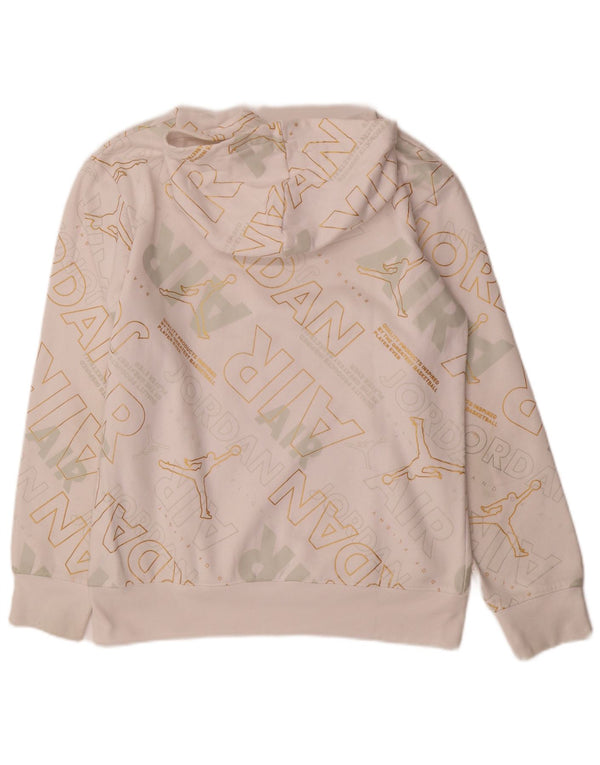 JORDAN Jungen-Pullover mit grafischem Kapuzenpullover, 13–14 Jahre, XL, weiße Baumwolle